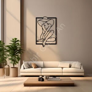 Sanatın Sade Zarafeti Metal Duvar Dekoru 40x58 cm