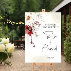 Aşkın Başladığı An Karşılama Panosu 70x100 cm