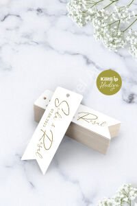 Flama Etiket (100 ADET - 6X2 CM) - Kilitli Ip Hediyeli