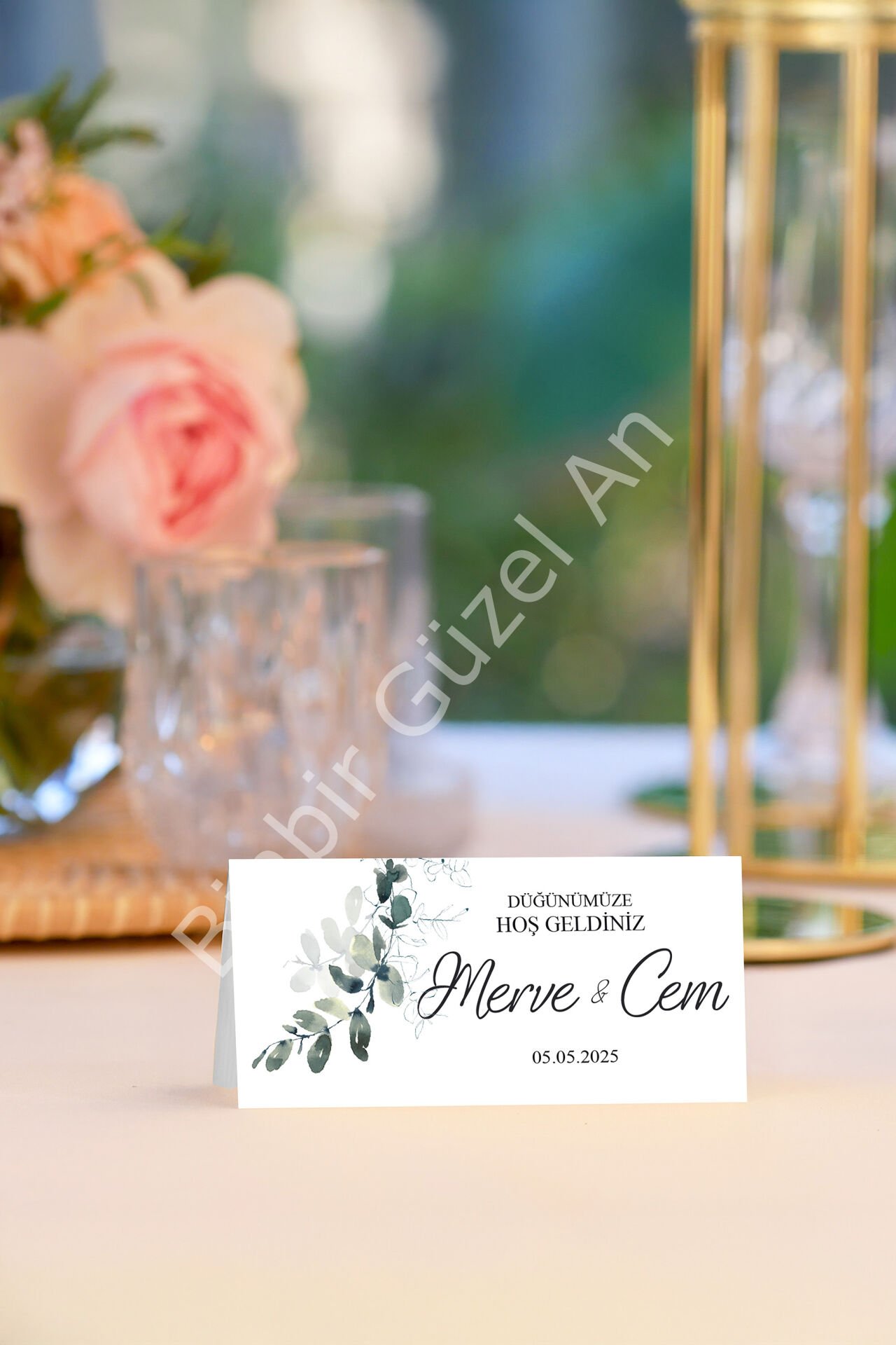 Masaüstü İsim Kartı (30 Adet - 9,5x4,5 cm)