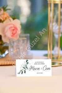 Masaüstü İsim Kartı (30 Adet - 9,5x4,5 cm)