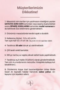 Masaüstü İsim Kartı (30 Adet - 9,5x4,5 cm)