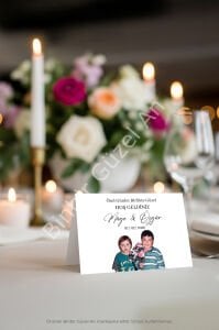 Fotoğraflı Masaüstü İsim Kartı (10 Adet - 9x13,5 cm) Büyük Boy