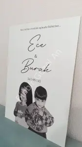 Kişiye Özel Tasarım Fotoğraflı Karşılama Panosu 50x70 cm