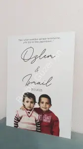 Kişiye Özel Tasarım Fotoğraflı Karşılama Panosu 50x70 cm