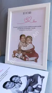 Kişiye Özel Çocukluk Fotoğraflı + Çerçeveli Tablo - 21x30 cm
