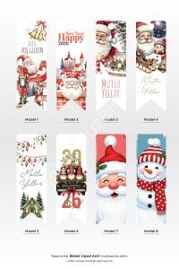 Yılbaşı Özel Flama Etiket - 6x2 cm - 35 Adet