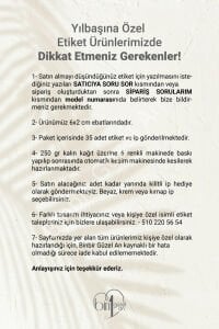 Yılbaşı Özel Flama Etiket - 6x2 cm - 35 Adet