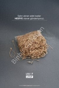Baskısız Kalpli Kraft Hediye Etiketi - 30 Adet - Kilitli İp Hediyeli