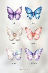 Kelebekli Hediyelik Kolonya Şişesi - 10 Adet